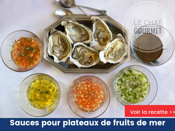 Sauces pour plateaux de fruits de mer